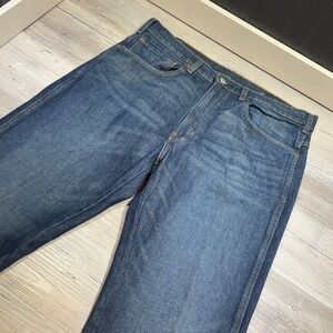 Levis Western Fit Jeans Tag 36x30 Actual 35x30 Blue Straight Strong Cowboy Chore